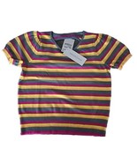 TREASURE &amp; BOND ~ Pink Berry Multi Stripe ~ LGE (10/12) Short Sleeve Swe... - $445.14 MXN