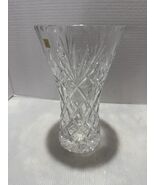 Crystal Vase Hand Cut 24% Lead Crystal Vintage large - $33.25