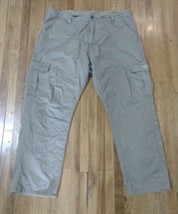Wrangler Carpenter Pants Mens 40x30 Khaki Fleece Lined Insulated Work Pants - £15.73 GBP