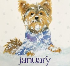 Yorkie Terrier January Dog Days Poster Calendar 14 x 11&quot; Art Leigh DWDDCal - £22.41 GBP