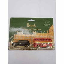 Harrods Scenes of London - Black Taxi and Double Decker Bus - 1/64 Die Cast - $14.95