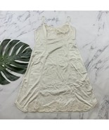 Wonder Maid Womens Vintage Slip Dress Size 34 Ivory White Lace Trim Knee... - $23.75