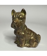 Solid Brass Scottie Dog Figurine Vintage Scottish Terrier Collectible Decor - $276.80 MXN