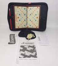 Scrabble Travel Edition Folio Zipper Case Crossword Game Portable Complete  - £19.77 GBP