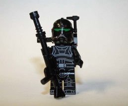 USA Minifigure Toy Crosshair Black Bad Batch Clone Force 99 Clone Wars Star Wars - £5.35 GBP