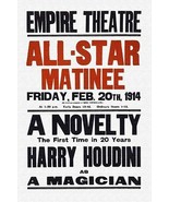 A Novelty, the first in 20 years, Harry Houdini as a magician 20 x 30 Po... - $25.98