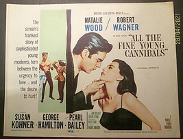 NATALIE WOOD,ROBERT WAGNER: (ALL THE FINE YOUNG CANNIBALS) 1960 LOBBY CARD  - £155.07 GBP