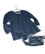 Eloquii Jean Wrap Long Sleeve Blouse Size 20 - $38.28 CAD