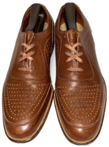 VTG Freeman Oxford Shoes Ventilated Moccasin Mens 8 Good Year Heel 24869... - $209.92