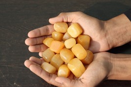 Yellow Aventurine Tumbles Genuine Spiritual Healing Mineral Crystals 5-6 pcs - £39.51 GBP