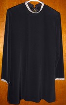 Vtg Lucie Ann Of Beverly Hills Black Rhinestone Accented Cocktail Dress Size S - £67.15 GBP