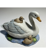 Figurine  Bluebird by Andrea Sitting on Lawn with Flowers 7 x 6 Inches - £12.46 GBP