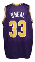 Shaquille O'Neal #33 Custom College Basketball Jersey New Sewn Purple Any Size image 2
