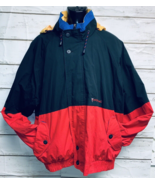 Swingster Color Block Windbreaker Jacket Mens XL Black Red Yellow Blue P... - £18.95 GBP