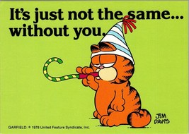 It&#39;s just not the same... without you. Postcard Garfield the Cat Cartoon Comic  - £4.27 GBP