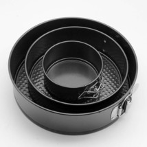 3PCS SET Non Stick Cake Tier Mold Baking Pan Tray Spring Form Round Bakeware - $28.62