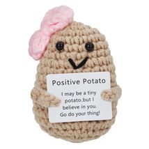Handmade Mini Cute Funny Positive Potato, Emotional Encouragement Card  - £9.34 GBP