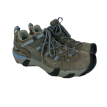 Keen Dry Hiking Shoes Women 8 Gray Blue Leather Textile Outdoor Trail Waterproof - £26.36 GBP