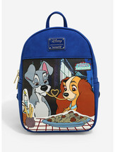 Loungefly Disney Lady and the Tramp Spaghetti Blue Mini Backpack New - £62.90 GBP