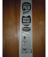 Double Ad Bayer Aspirin &amp; Cornet Brandy Print Magazine Advertisement 1952 - $8.18 CAD