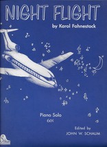 1966 Night Flight Sheet Music by Karol Fahnestock (Grade 2) - $7.99