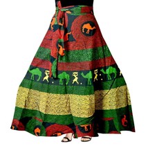 Rajasthani Jaipuri Print Skirt for Women Comfortable Skirt for Women Green 1 Pcs - £24.43 GBP