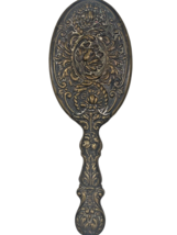 Beautiful French Brass Victorian Handheld Mirror Art Deco Scrolled Vanity Decor - £39.55 GBP