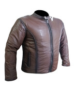  Solid Genuine Cowhide Leather Classic Motorcycle Jacket Waxed Biker Gear - $199.99