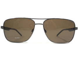 Polaroid Sunglasses PLD 2042/S RW2IG Black Gray Square Frames w/ Brown L... - $32.51