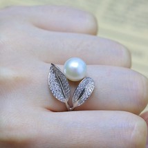 Baroque Only Romantic And Shiny Leaf Ring 9-10mm White Pink Blue Purple Freshwate - £9.07 GBP