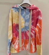 Colorful Tie Dyed Sweatshirts Women Hooded Drawstring Casual Sudaderas Mujer Y2k - £96.38 GBP