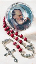 Handmade Rose Petal Holy Rosary St Pio Extra Gift Included - $24.62 CAD