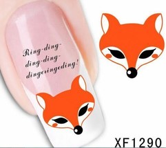 Nail Art Water Transfer Sticker Decal Stickers Pretty Fox XF1290 - £2.49 GBP