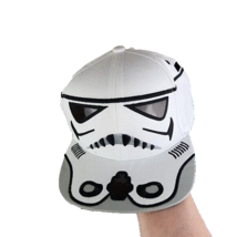 Star Wars Trooper Black White Embroidered Adjustable Snapback Cap Hat - $21.78