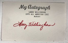 Larry Willingham Signed Autographed 3x5 Index Card - Football - £7.83 GBP