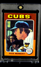 1975 Topps Mini #129 Rick Monday Chicago Cubs Vintage Baseball Card - £4.00 GBP