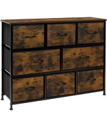 Sorbus Dresser w/ 8 Drawers - Farmhouse Brown Wood Furniture Storage Chest - £126.30 GBP