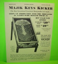 Pinball Machine AD Majik Keys Kicker Allied Amusement Marketplace Magazi... - £20.17 GBP