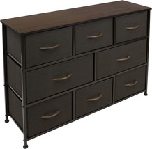 Sorbus Dresser With 8 Drawers - Furniture Storage Chest For Kids Clothing, Brown - £121.83 GBP
