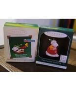 HALLMARK KEEPSAKE CHRISTMAS ORNAMENTS WINTER FUN WITH SNOOPY X 2 MINIATU... - $32.57 CAD