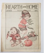 1924 Hearth and Home Magazine Adorable Cover Children Vegetables Augusta... - £15.62 GBP