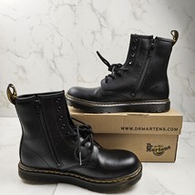 Dr Martens Zavala Y Size Woman 6 Men 5 Black Smooth Leather Combat Boots... - £56.34 GBP