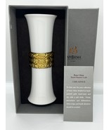 Katy Briscoe Bone China Bud Vase 24k Gold Plated Trim - Bangles New In B... - £94.28 GBP