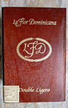 La Flor Dominicana Double Ligero Wooden Cigar Box 6 5/8 x 4 1/2 x 3 1/2 - £9.83 GBP