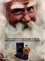 1981 Crown Royal Canadian Whisky Vintage Print Ad Christmas Santa Claus Wall Art - $10.97