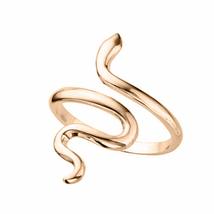 14K Yellow Gold Plated Adjustable Snake Ring Jewelry for Women (Yellow-G... - $29.99