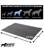 Ruff Cushioned Dog Crate Mat, Black - For Large Sized Dogs - 35.8&quot; X 21.8&quot; - £30.80 GBP