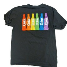 Coca-Cola Graphic TShirt Coke Rainbow Bottle Soda Fountain Drink Preshun... - £10.96 GBP