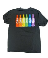 Coca-Cola Graphic TShirt Coke Rainbow Bottle Soda Fountain Drink Preshun... - £11.15 GBP