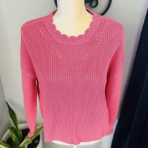 PAIGE Yenni Sweater, Ballon Sleeve, Pink/Sultry Rose, Large (10/12), NWT - $116.88